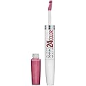Maybelline Super Stay 24, 2-Step Liquid Lipstick Makeup, Long Lasting Highly Pigmented Color with Moisturizing Balm, Very Cranberry, Ruby Red, 1 Count