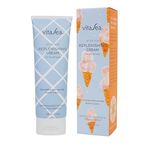 VitaSea After Sun Replenishing Cream for Face and Body, Refresh, Hydrate & Soothe Heat Exposed Skin, Fast-Absorbing Vegan After Sun Care, Formulated