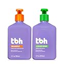 TBH Kids & Teen Shampoo and Conditioner Set - Sulfate & Paraben Free, Lightweight & Hydrating Hair Care for All Hair Types - 2-Pack, 12 oz Each