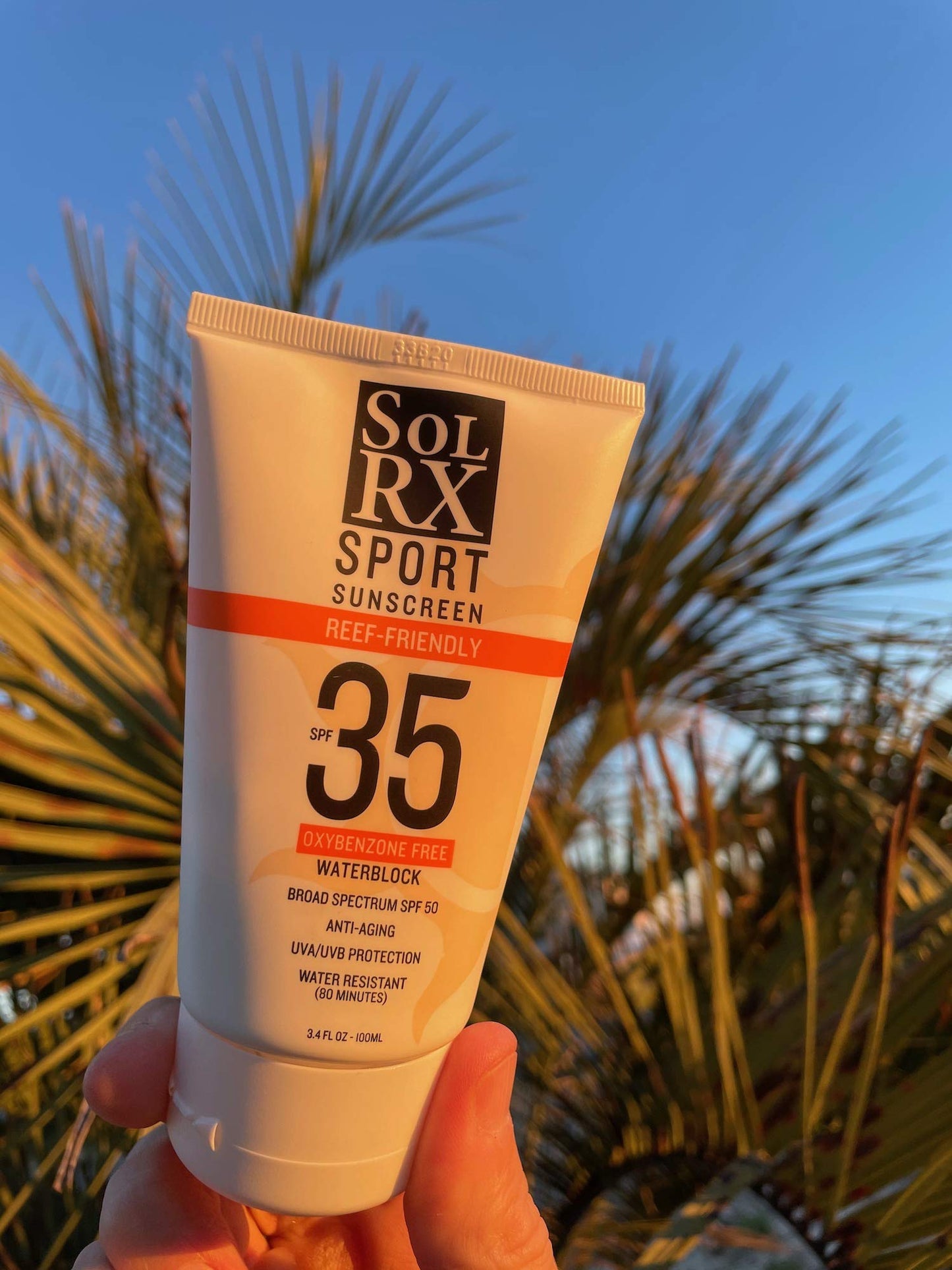 SolRX SPORT SPF 35 Sunscreen, Reef Friendly, Oxybenzone Free, Fragrance Free