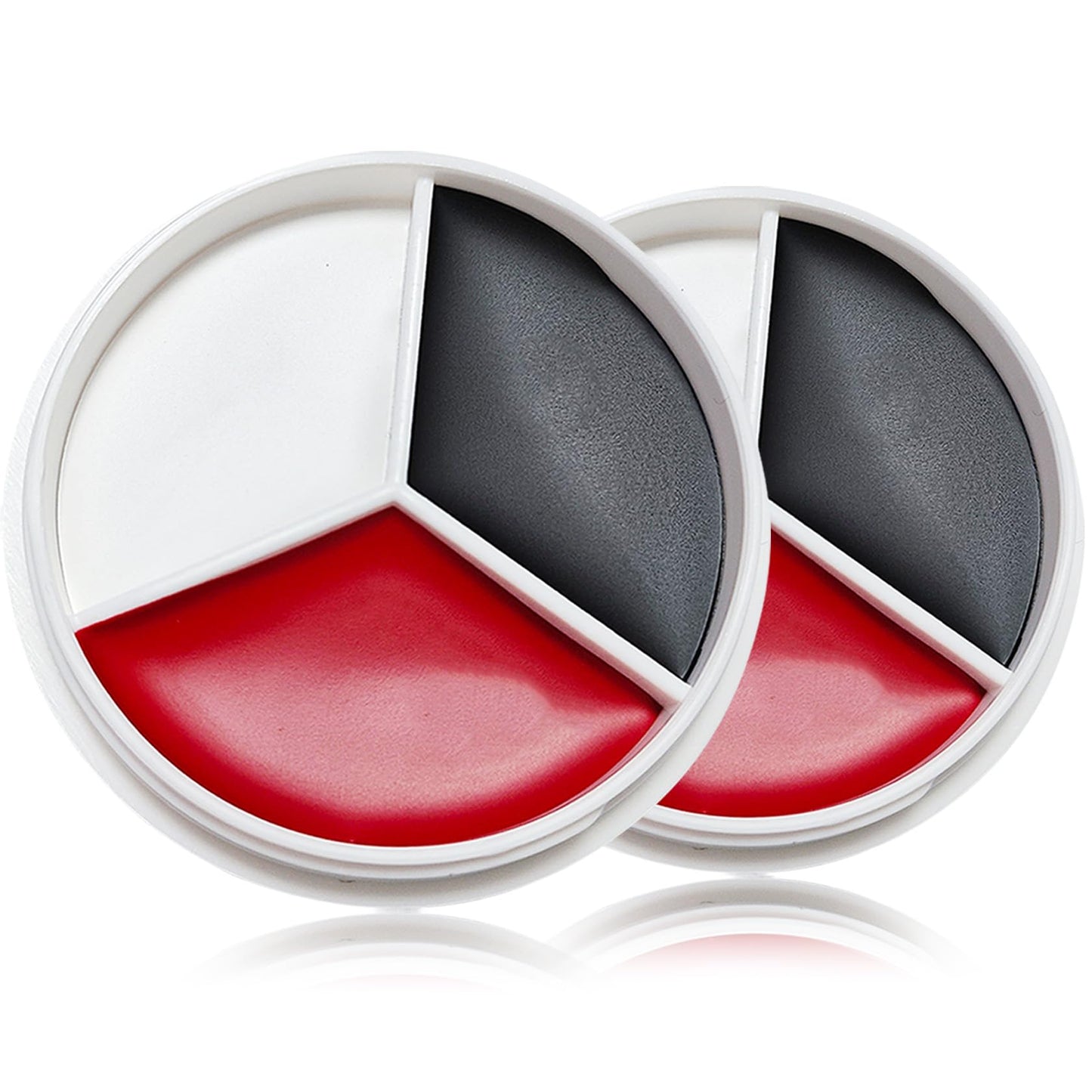 WENJLYJ Clown Black White Red Face Body Paint Makeup,Waterproof Halloween Face Paint Professional Joker Black White Red Clown Wheel for Cosplay Halloween