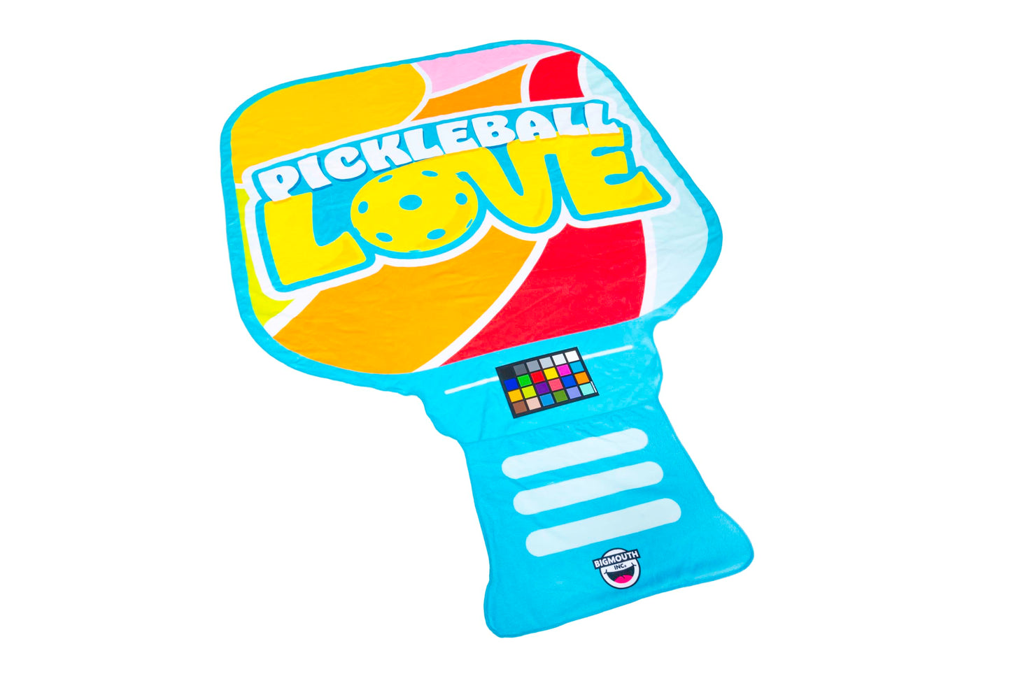BigMouth Inc Giant Beach Blanket, Fun Summer Beach Towel, Large Size for Kids Teens & Adults, Quick Dry Microfiber Material - Pickleball Paddle