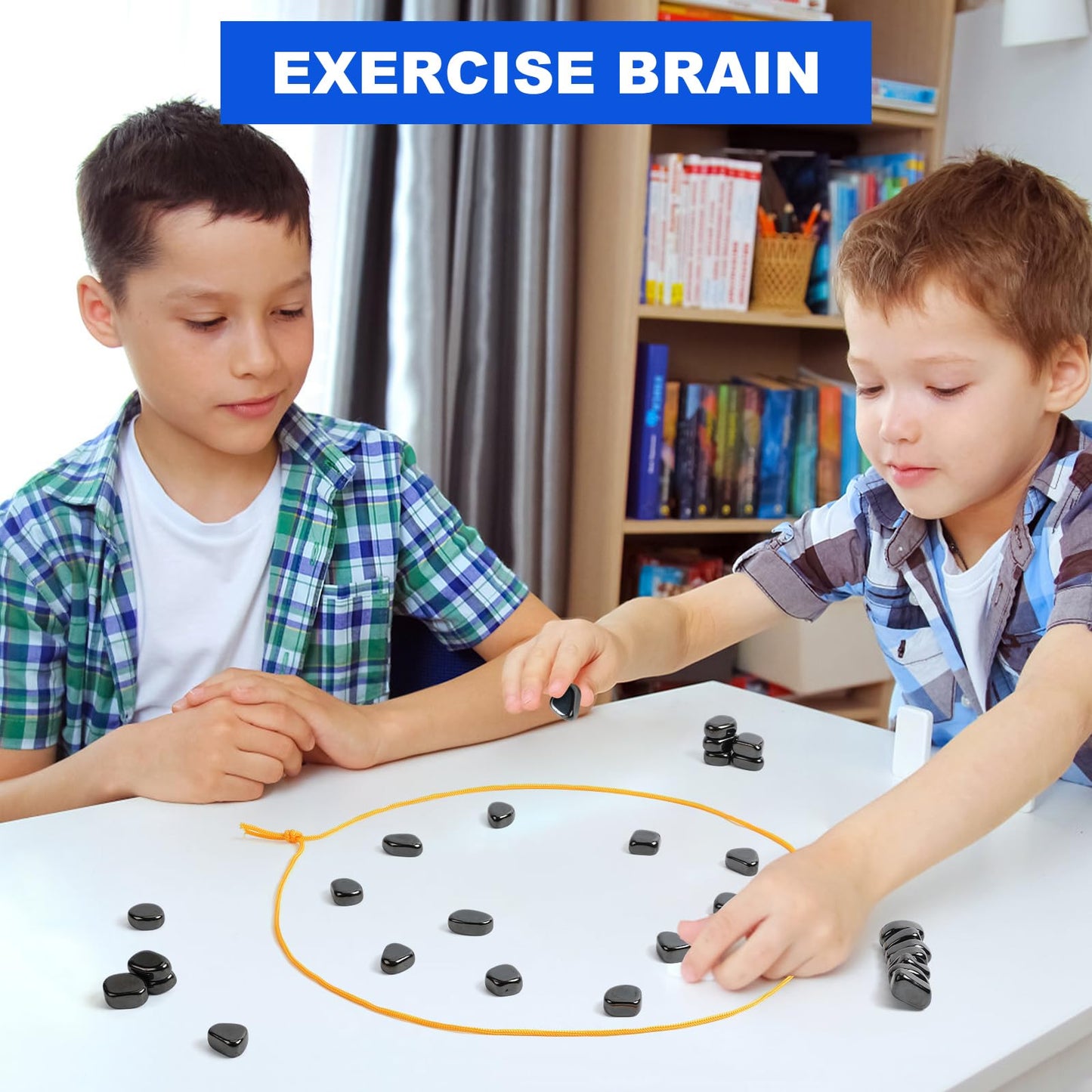 Magnetic Chess Set with 32 Travel-Stones, 3 String & Portable Storage Bag, Strategy Board Game for Family Game Night, Indoor Outdoor Use for Kids…