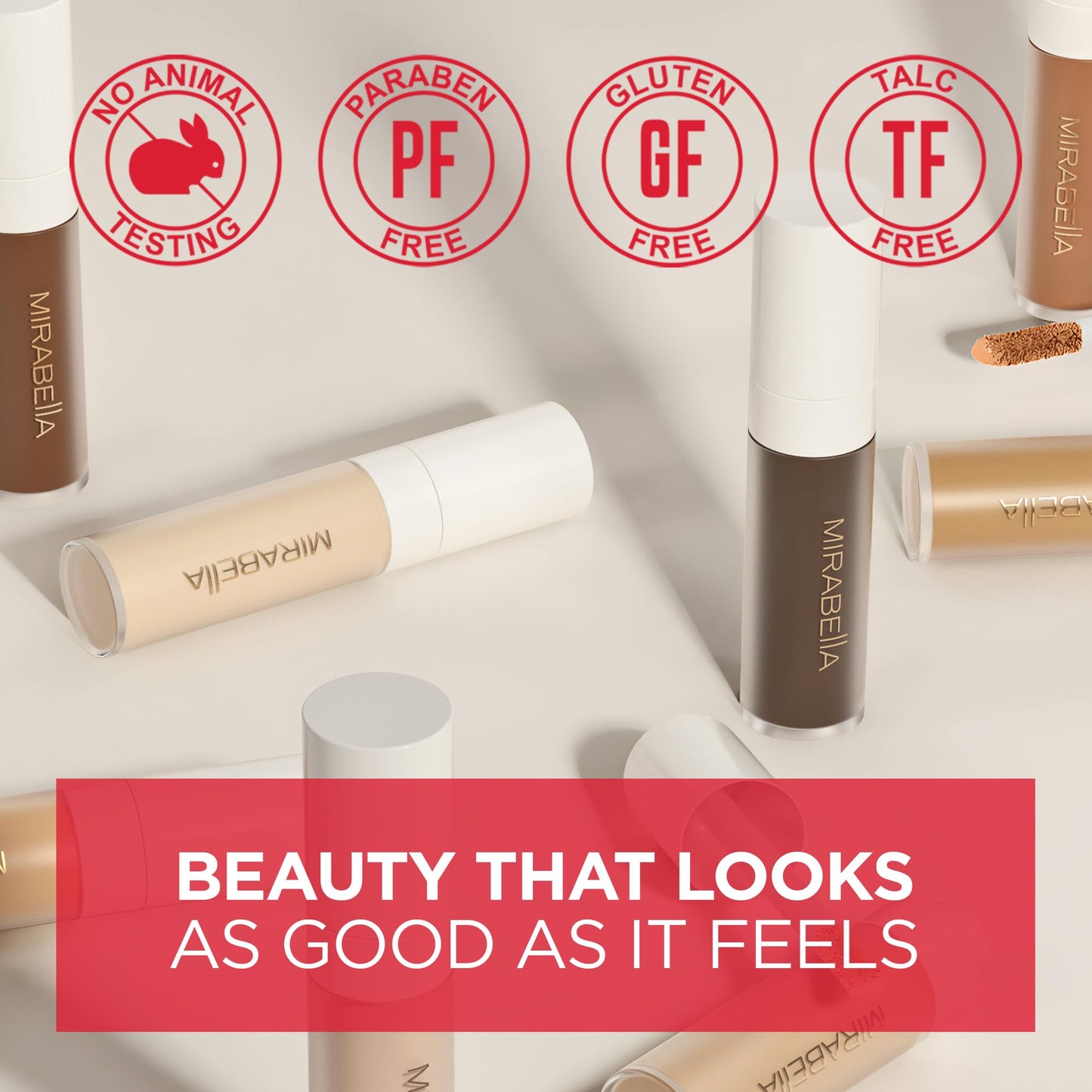 Mirabella Invincible For All Perfecting Under Eye Concealer Full Coverage - Hydrating Makeup Concealer for Dark Circles, Fine Lines & Wrinkles