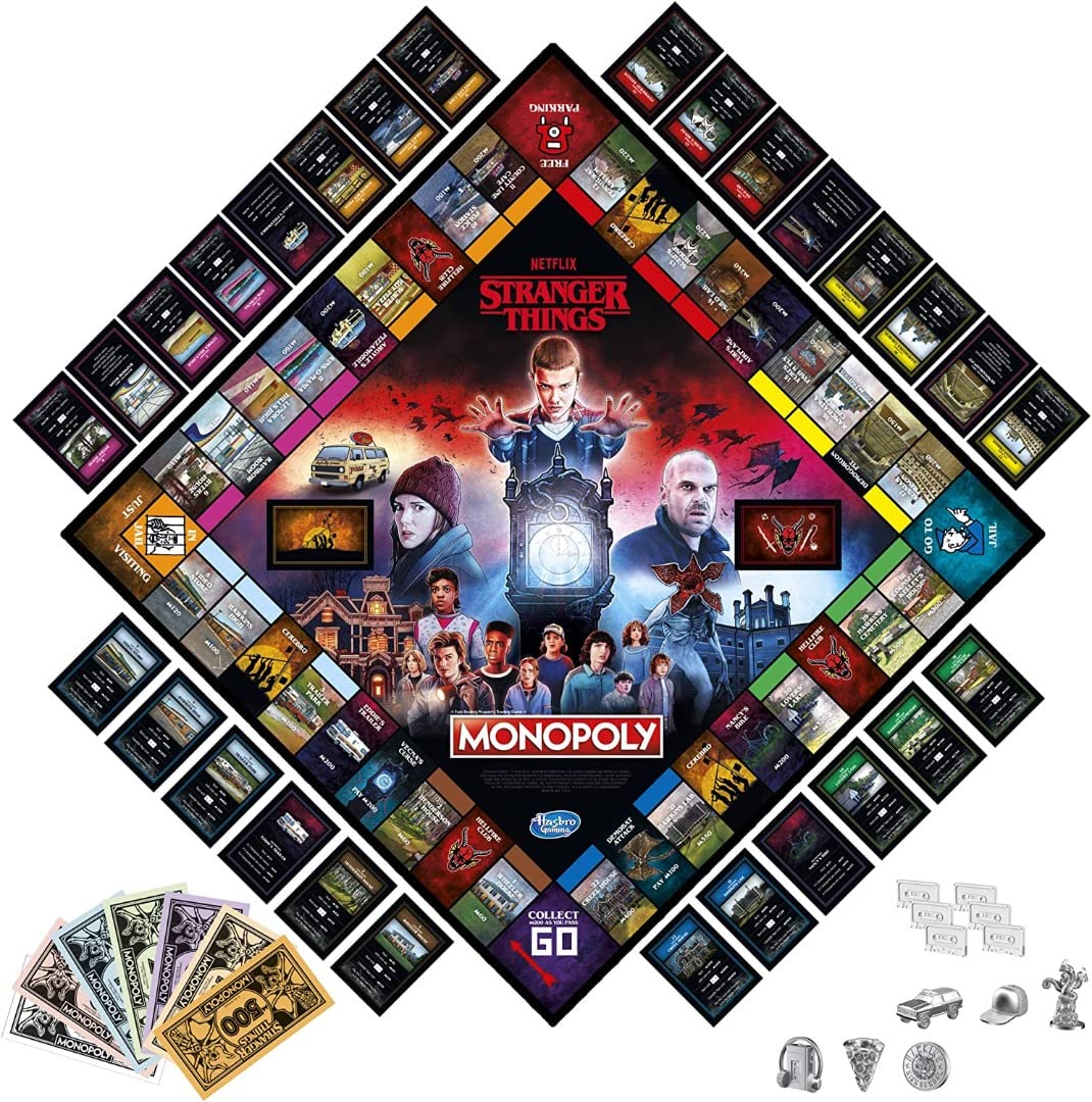 MONOPOLY: Netflix Stranger Things Edition Board Game for Adults and Teens Ages 14+, Game for 2-6 Players, Inspired by Stranger Things Season 4…