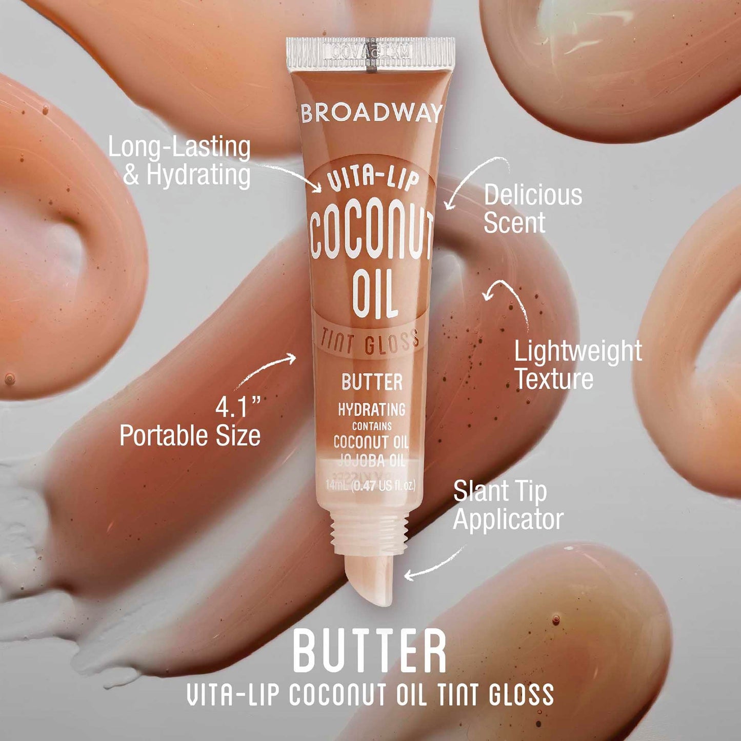 Ruby Kisses Broadway Vita-Lip Tinted Lip Gloss Set (3 Pack Cocoa, Butter, Chocolate) Ultra-Hydrating Coconut + Jojoba Oil & Soothing Formula