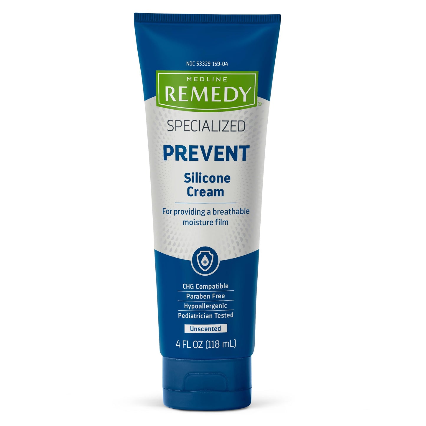 Medline Remedy Specialized Silicone Cream, Unscented (4 fl oz), Gentle Breathable Film for All Ages, Paraben-free and Hypoallergenic Skin Care