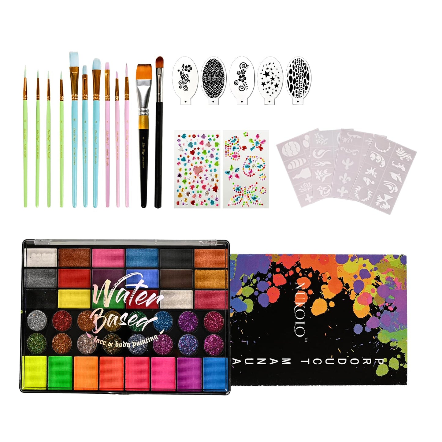 Heremakono Color Face Paint Kit, Easy Washable?42 color?