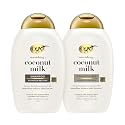 OGX Nourishing + Coconut Milk Sulfate Free Shampoo and Conditioner Set, Hydrates & Softens Hair, Lipi Pro Shield Technology, Creamy Coconut Milk White