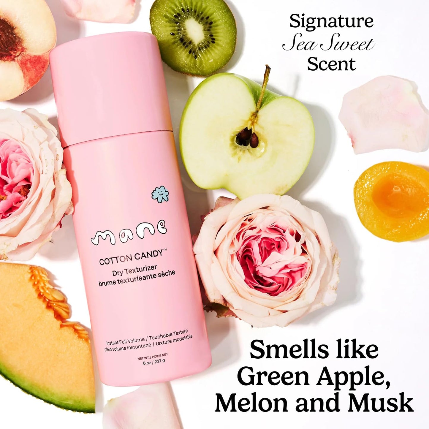 Mane Cotton Candy Dry Texture Spray - Volumizing Spray for Fine Hair - Lightweight Hair Styling Spray with Root Lift & Soft Tousled Texture - Heat