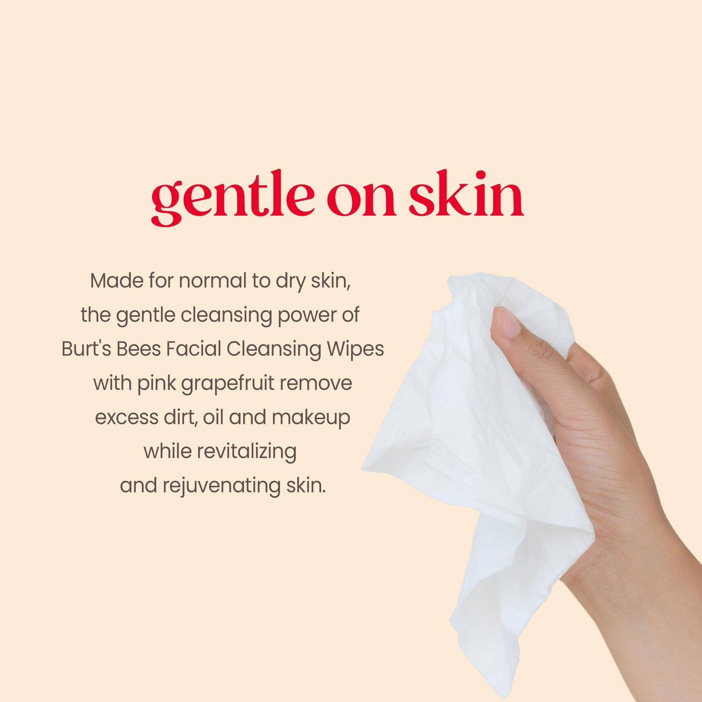 Burt's Bees Facial Cleansing Towelettes for Normal to Oily Skin, Pink Grapefruit, 30 Count