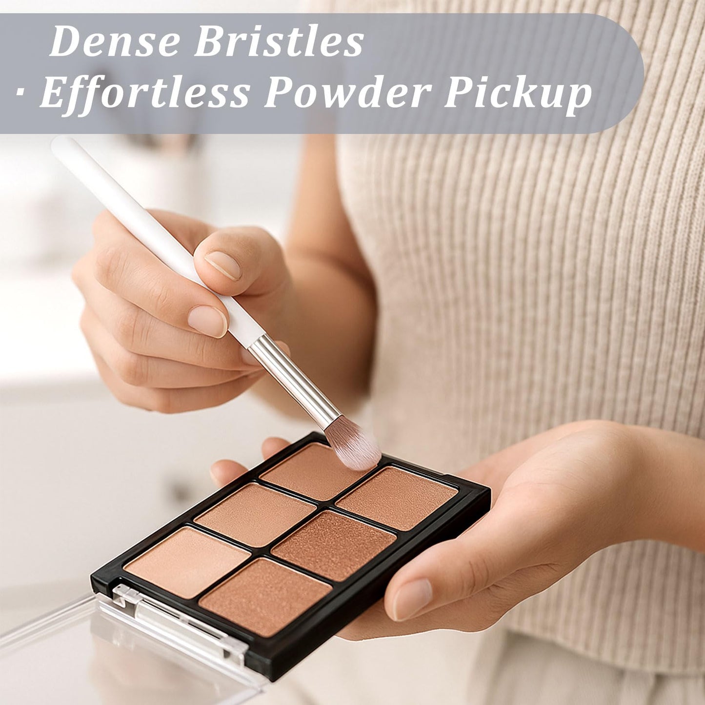 Blending Eye Brush - Professional Eyeshadow & Eyeliner Brush for Seamless Blending and Natural Finish, Vegan & Cruelty-Free Synthetic Bristles