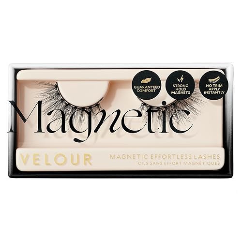 Velour Magnetic Eyelashes, Luxurious False Eyelashes, Reusable Lashes, Wear up to 30x & Vegan, All Eye Shapes, Natural Lashes, Magnetic Eyeliner not