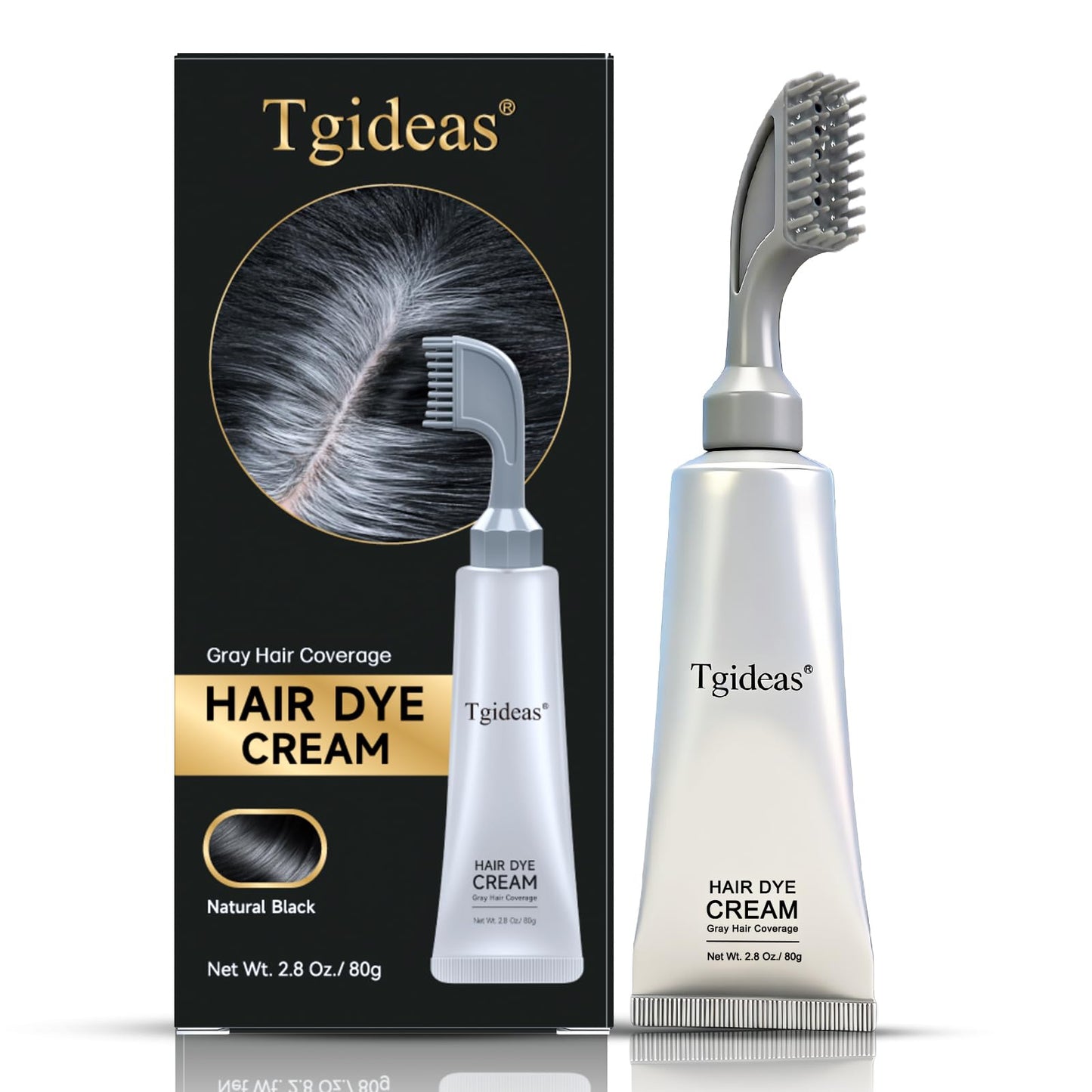 Tgideas Hair Dye Cream Comb with Natural Plant Extract, Root Touch Up Hair Color, Ammonia Free for Men & Women, Easy No Mix Gray Coverage, No Beauty and Personal Care Tgideas
