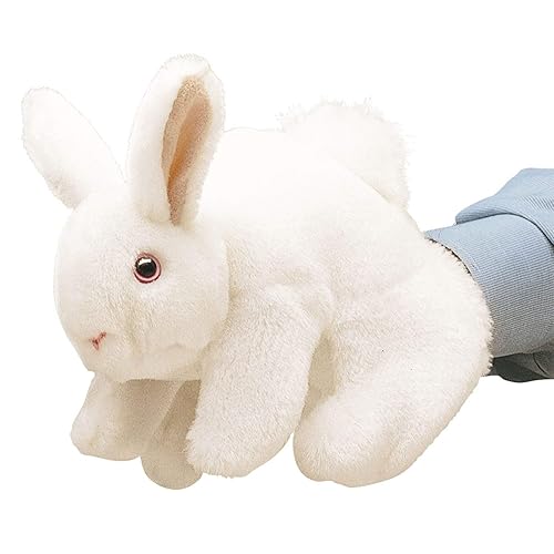 Folkmanis White Bunny Rabbit Hand Puppet
