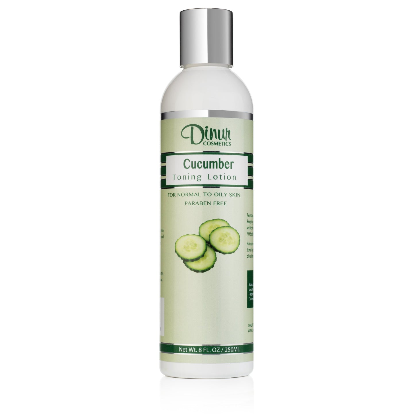 Dinur Cosmetics Cucumber Toning Lotion for Normal to Oily Skin Natural Hydrating Toner Helps to Store Skin Natural pH Balance Tightens Pores