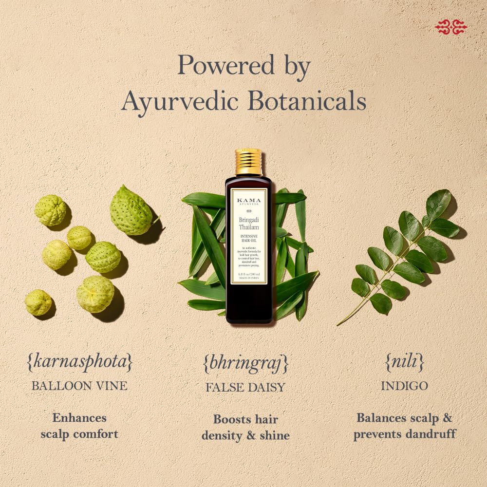 Kama Ayurveda Bringadi Tailam Oil, 200ML