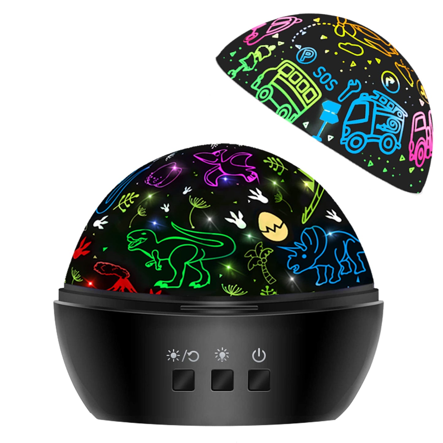 Dinosaur Projection Car Toy for Kids, 2-in-1 Dino Toy for Boys Ages 3-8, Toddler Toys, Christmas Stocking Stuffers, Gifts Ages 2-10