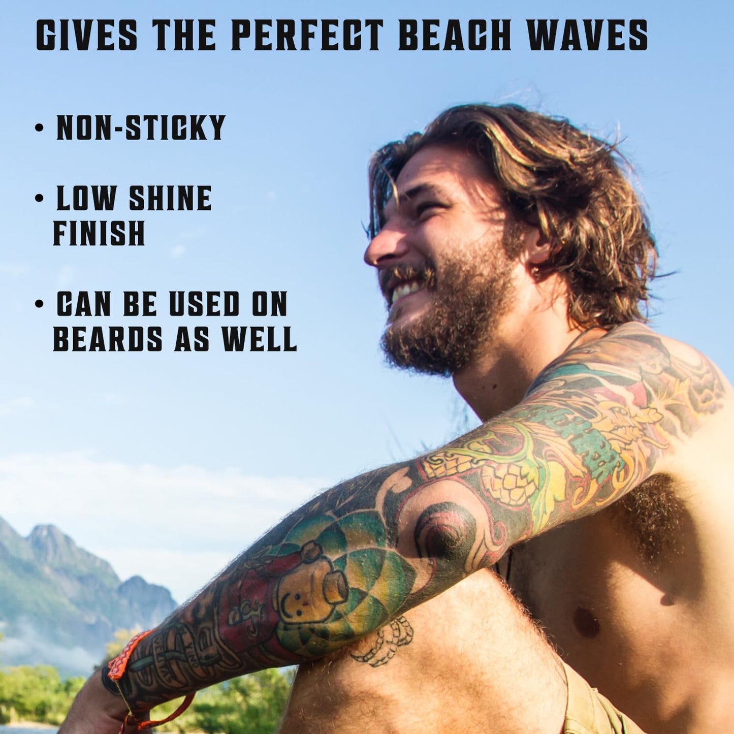 Viking Revolution Sea Salt Spray for Men - Hair Texturizing Spray with Kelp, Aloe Vera and Red Algae Extract - Surf Sprays to Add Volume and Texture