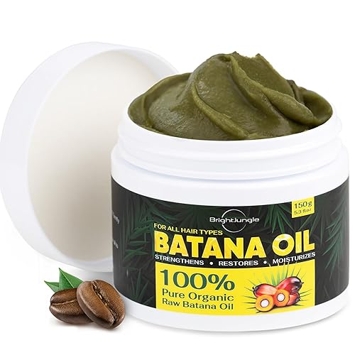 BRIGHTJUNGLE Raw Batana Oil for Hair Growth - Hair & Scalp Oil for Thickness & Shine - Men & Women - 100% Pure, Organic, Cold-Pressed 5.3oz (150g)