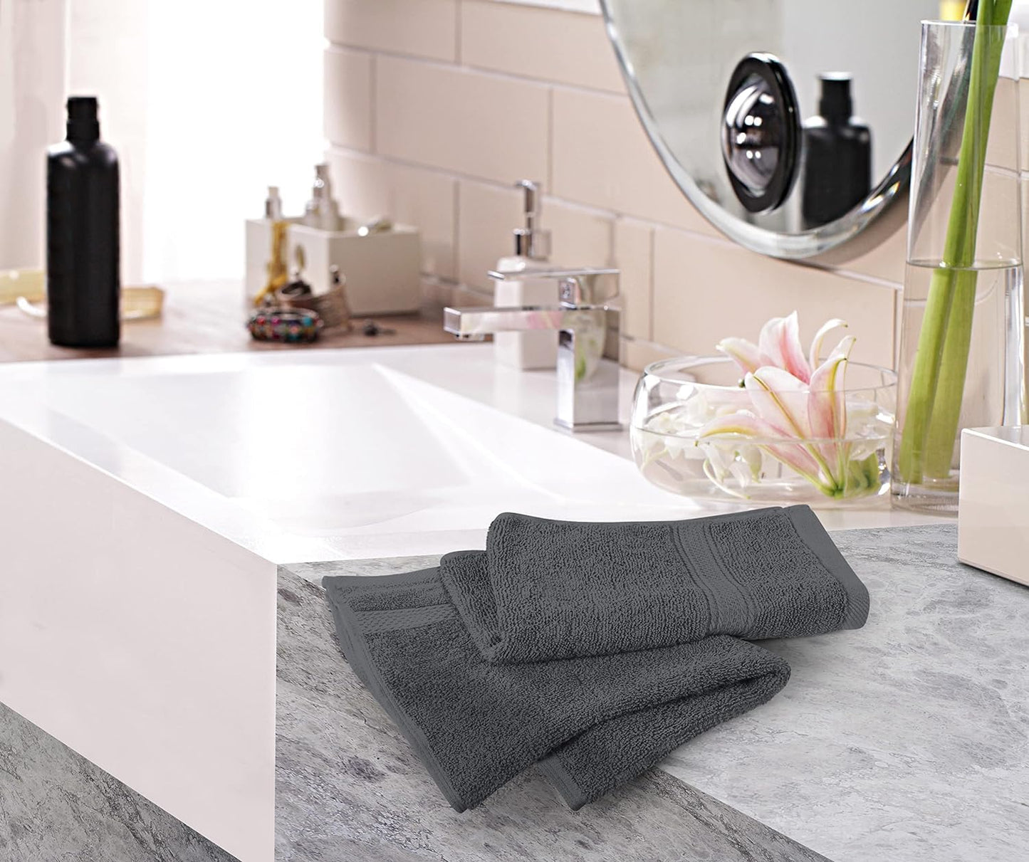 Utopia Towels 6 Pack Premium Hand Towels Set, 16 by 28 inches, 100% Ring Spun Cotton, Ultra Soft and Highly Absorbent 600GSM Towels for Bathroom…