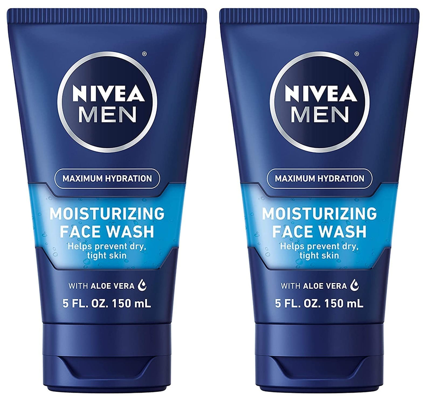 Nivea Men for Moisturizing Face Wash, original, 5 Fl Oz (Pack of 2)