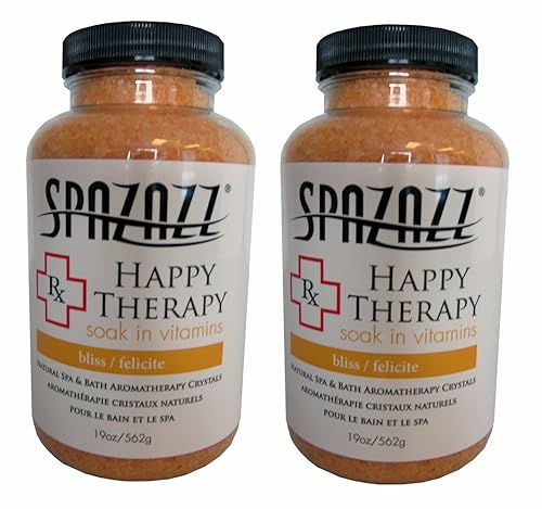 Spazazz Aromatherapy Spa and Bath Crystals - Happy Therapy 19oz (2 Pack)
