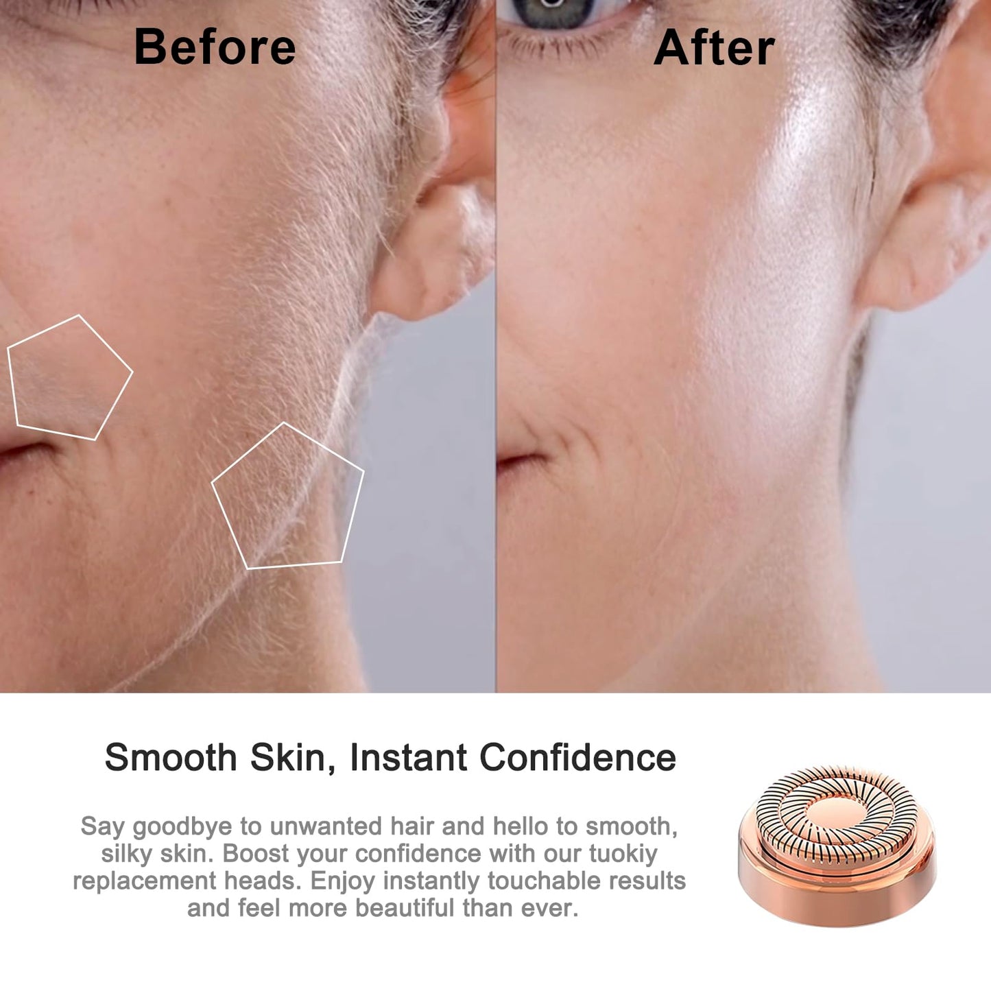 Replacement Heads for Flawless Facial Hair Remover, Replacement Blades for Finishing Touch Flawless Hair Removal Gen 2 Beauty and Personal Care tuokiy