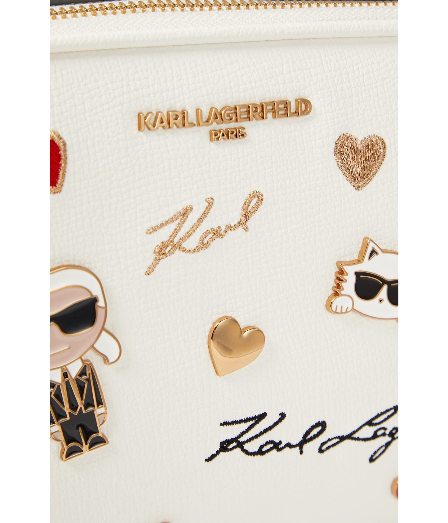 KARL LAGERFELD Paris Women's MAYBELLE Handbag, MULTI/WHITE, 1SZ