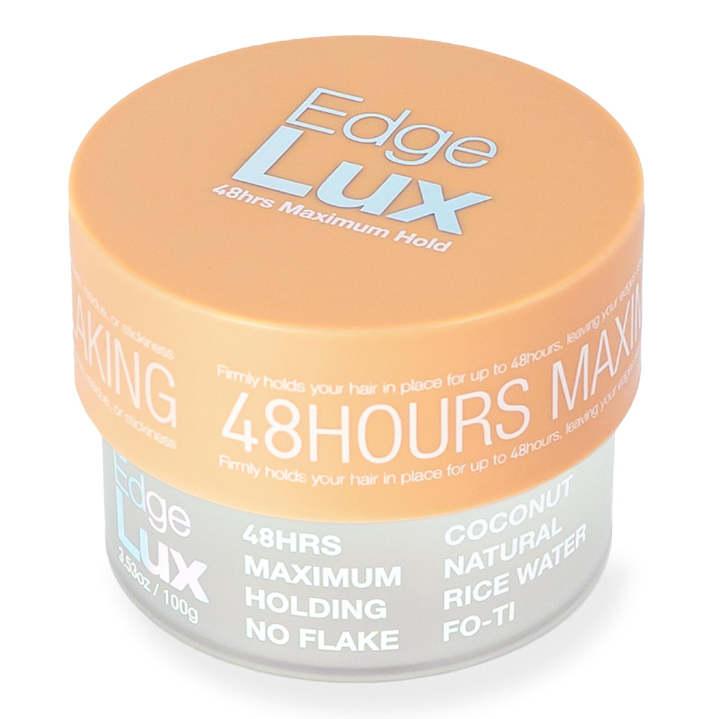 Lux Collection Edge Control Gel for 4C Hair - 48 Hour Maximum Hold Edge Control, Edge Lux with Castor Oil, Keratin & Biotin, Non-Flaking Styling Gel