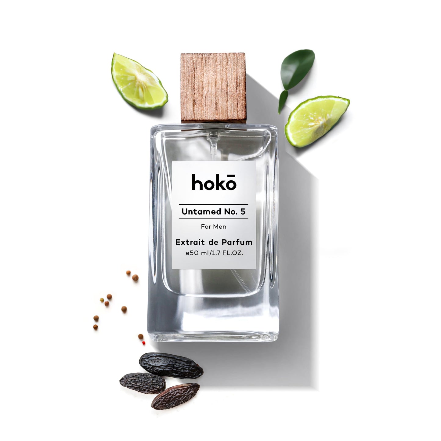 HOKO Untamed No. 5 - Spicy Bergamot, Pepper & Musk | Extrait de Parfum, 1.7 Oz | Long-Lasting Inspired Mens Cologne | Luxury Perfume