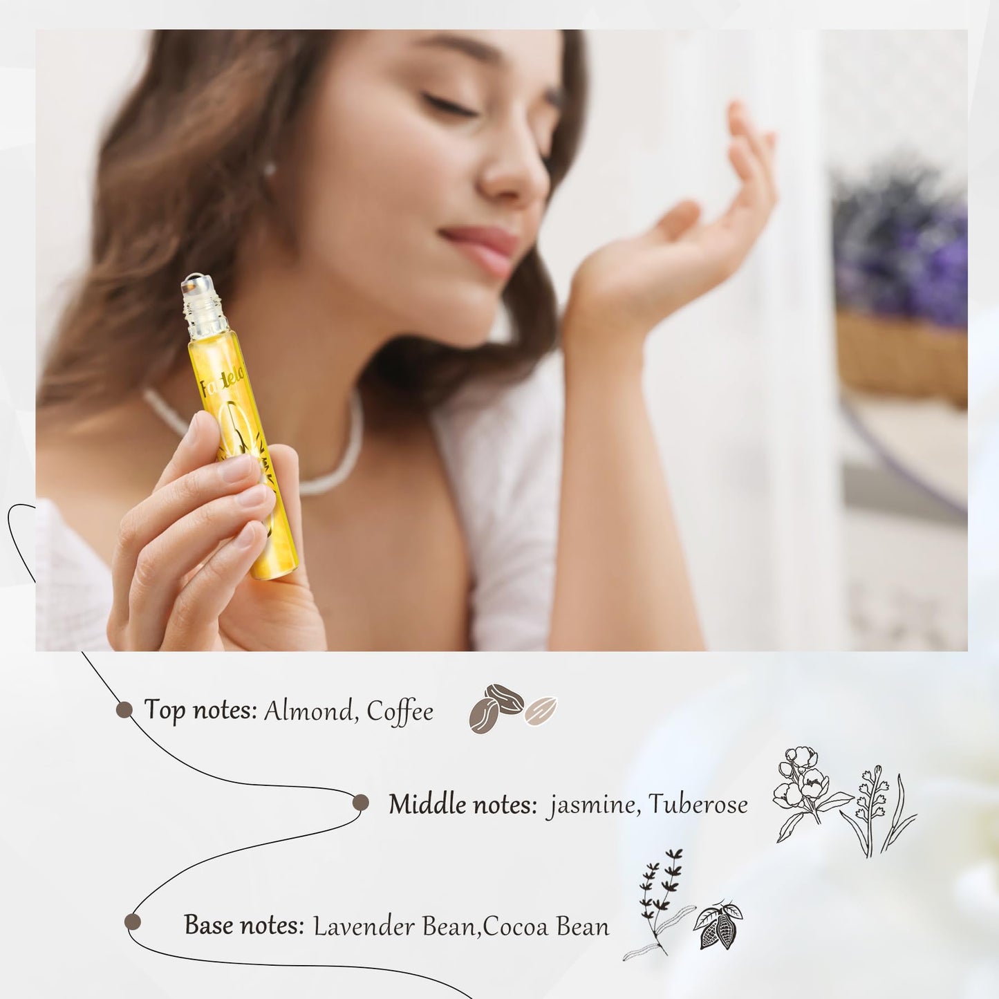 Fadelo Women Pheromone Infused Essential Oil Perfume Cologne,The Roll-On Original Long-lasting Perfume Fragrance-TSA Ready 0.35 fl oz