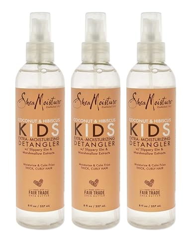 Shea Moisture Kids Detangler Coconut & Hibiscus 8 Ounce Pump (237ml) (Pack of 3)