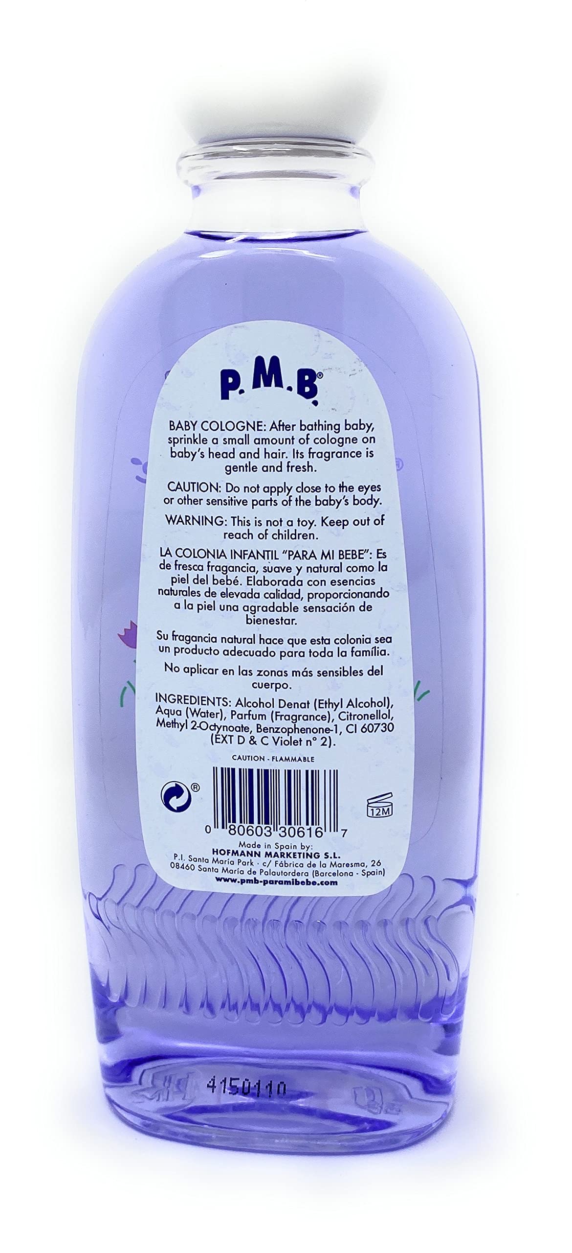 Para Mi Bebe 3 Baby Cologne 8.3 oz./250 ml (Violet)