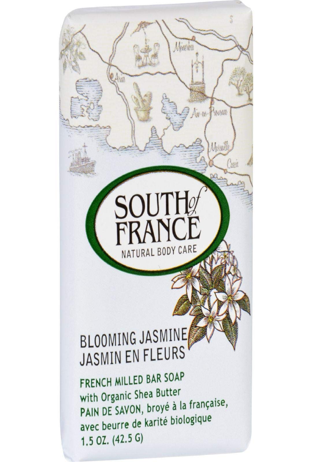 South of France Travel Bar Soap, Blooming Jasmine, 1.5 Ounce