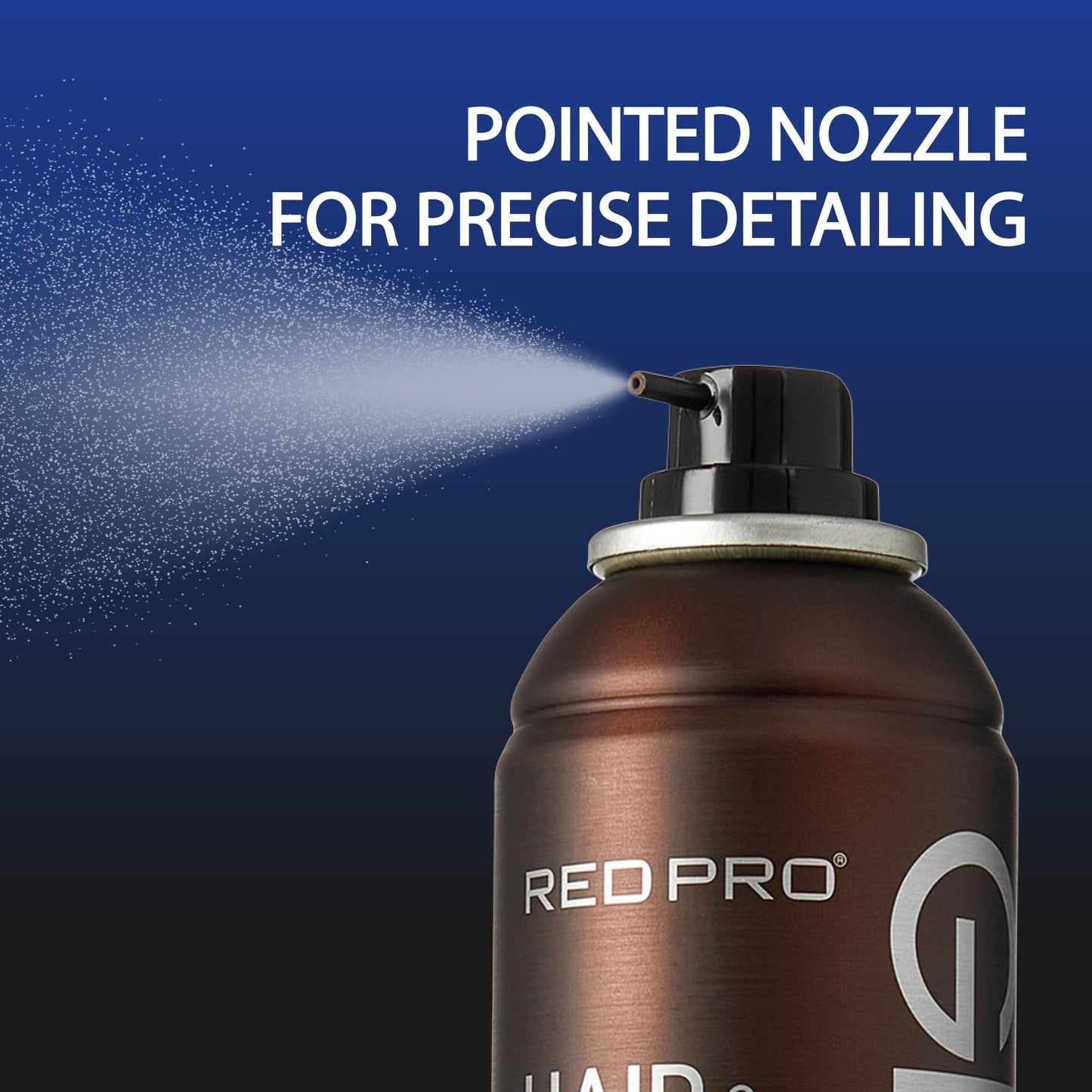 RED Pro GROOMANE Temporary Color Spray for Hair & Beard Line-Up, Barber Grade, Quick-Drying, 2X Longer-Lasting (Up to 20 Washes), Precision Nozzle, No