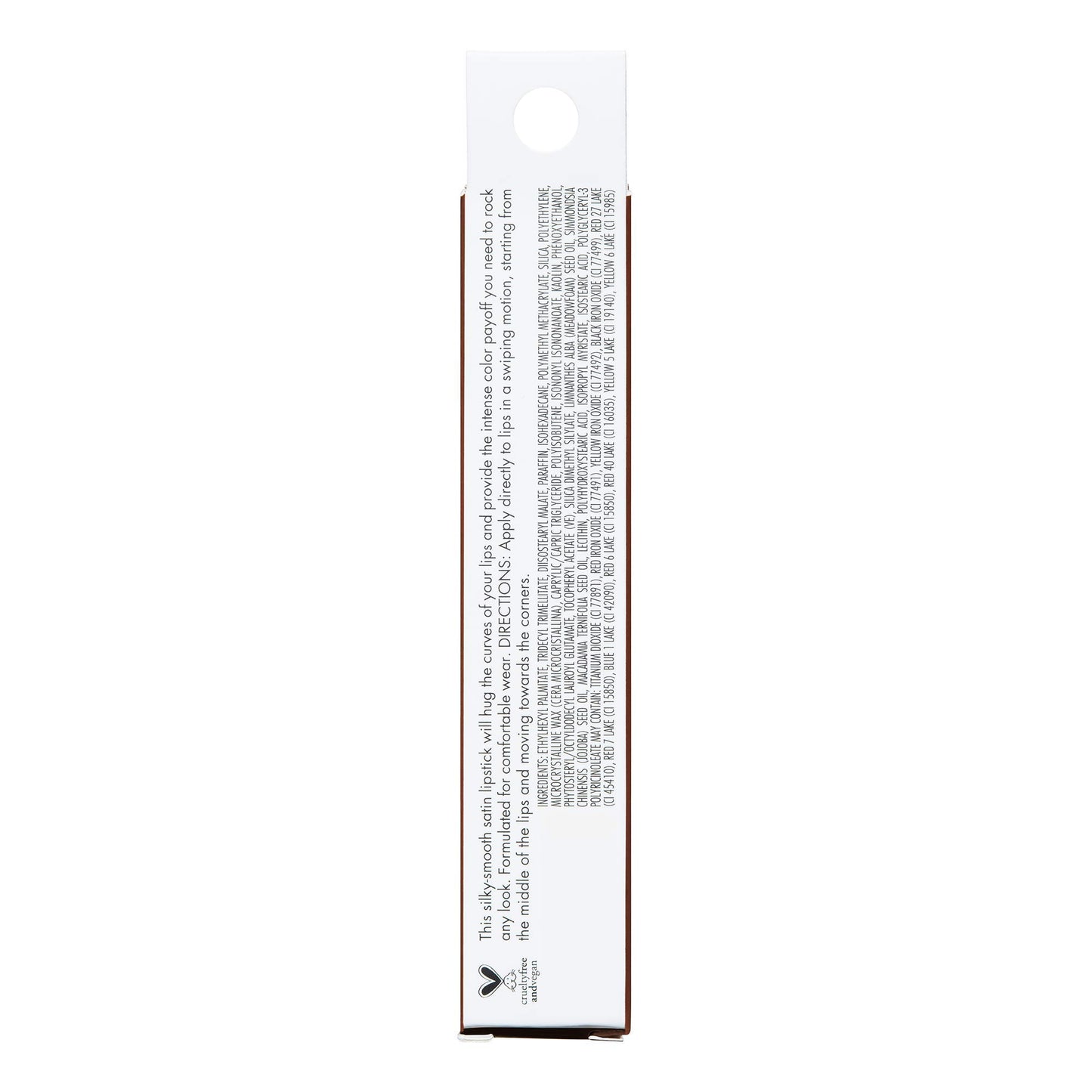 e.l.f. Cosmetics SRSLY Satin Lipstick, Nourishing & Moisturizing Formula, Infused with Jojoba Oil & Macadamia Seed Oil, Cocoa