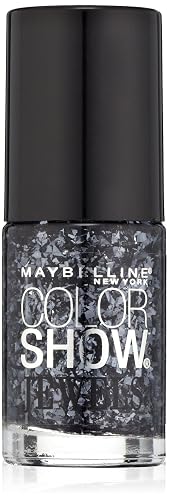 Maybelline New York Color Show Jewels Nail Lacquer Top Coat, Gleaming Graphite, 0.23 Fluid Ounce Beauty & Personal Care MAYBELLINE
