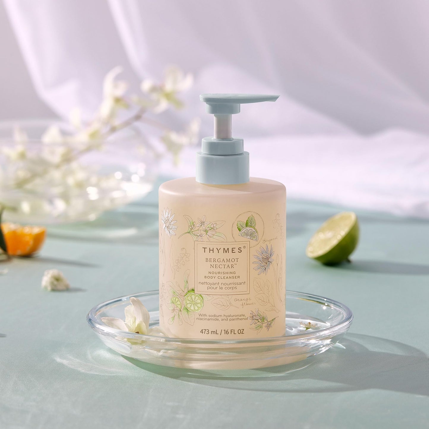 Thymes Nourishing Body Cleanser - Large Moisturizing Body Wash with Pump - Hydrating Cleanser - Notes of Bergamot, Orange Flower, Lemon, Lotus Beauty & Personal Care Thymes
