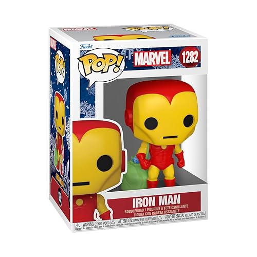 Funko POP! Marvel: Holiday - Iron Man with Bag - Marvel Comics - Collectable Vinyl Figure - Gift Idea - Official Merchandise - for Kids & Adults…