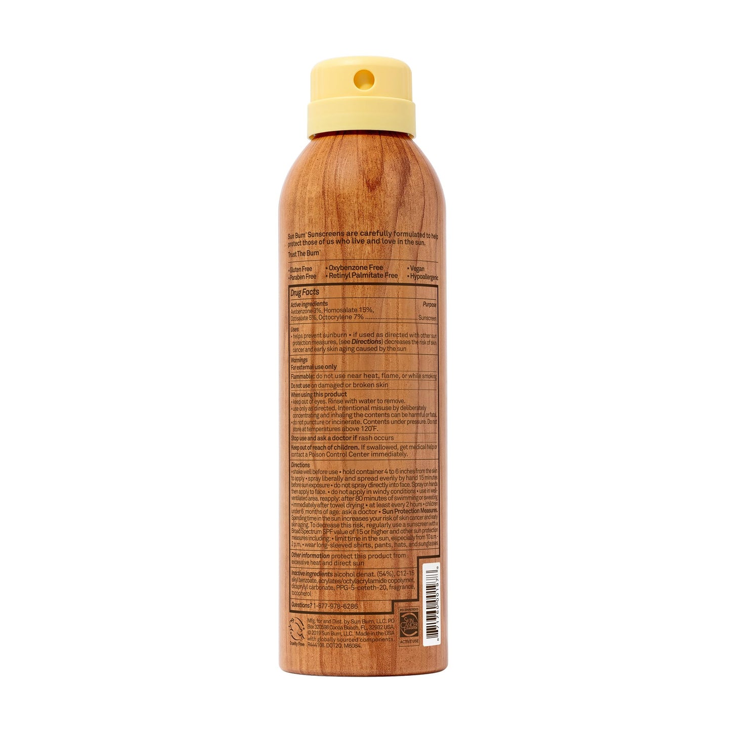 Sun Bum Original Moisturizing Sunscreen Spray SPF 50 with Sonny Sticker, Vegan and Hawaii 104 Act Compliant, Octinoxate & Oxybenzone Free, Broad