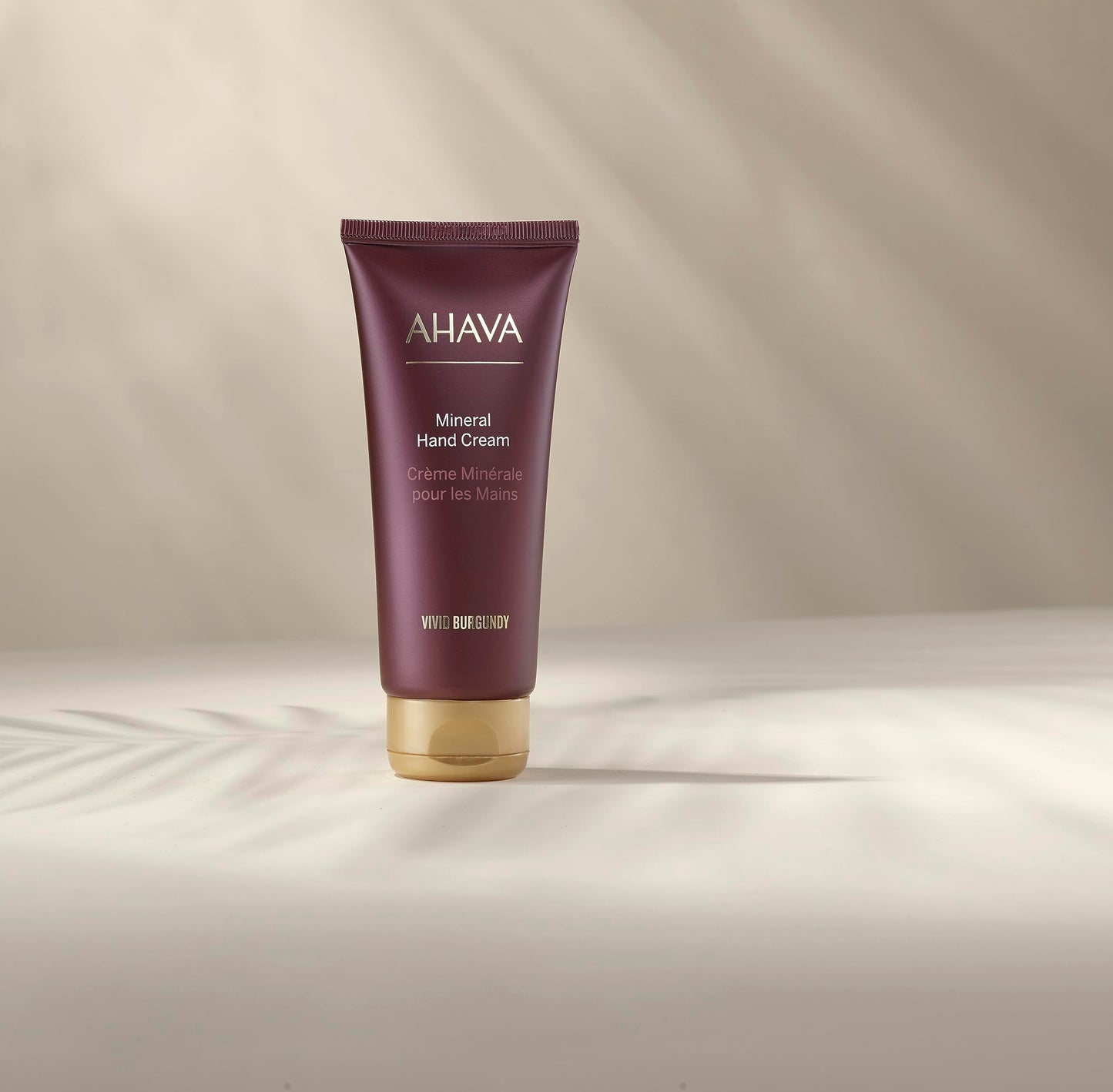 AHAVA Mineral Hand Cream Vivid Burgundy - Luxurious cream for thirsty hands for deep relief & nourishment, maintains smooth & supple hands,