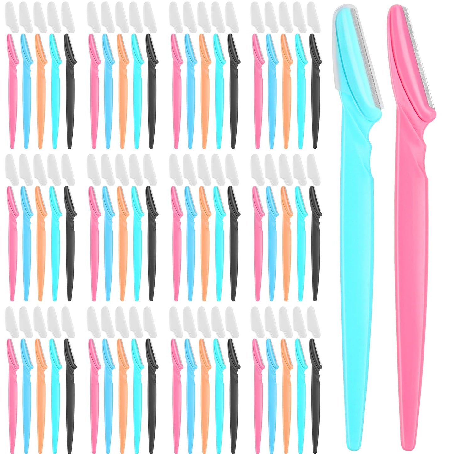 Phyyixs 100 Pcs Eyebrow and Face Razors for Women and Men, Multi-Color Facial Shavers with Protective Covers, Safe for Beginners Beauty and Personal Care Phyyixs Default Title