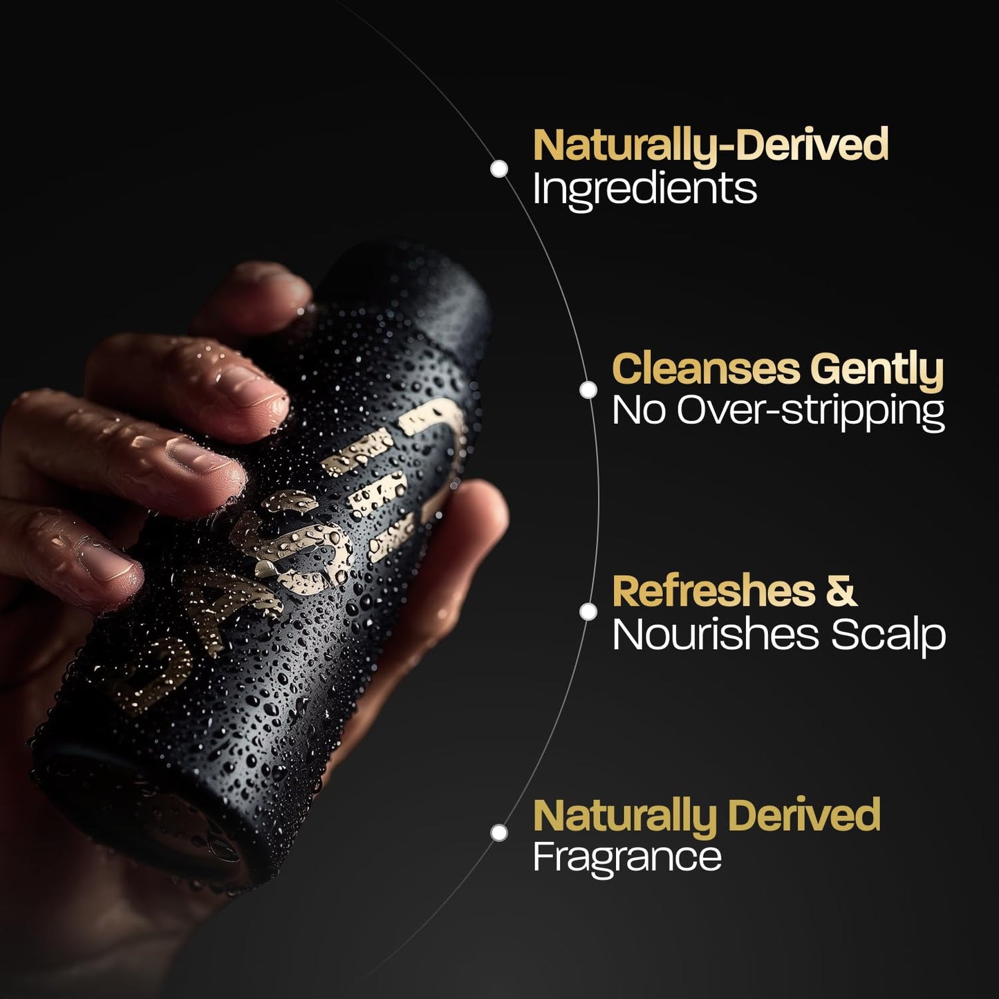 BASED Shampoo with Aloe Vera, Peppermint Oil, & Coconut Oil, Cleansing Shampoo for Men, No Sulfates, Parabens or Synthetic Fragrance, Quality Men's Beauty and Personal Care BASED BODYWORKS