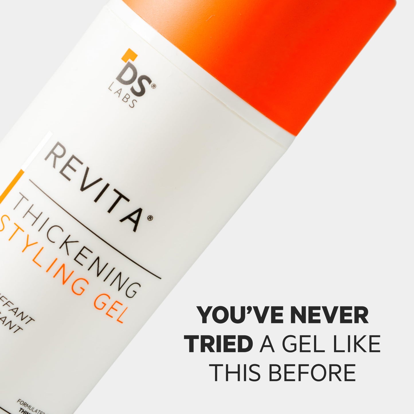 DS Labs Revita Hair Styling Gel for All Hair Types - Medium Hold, Volumizing & Thicker Looking Finish, With Ginseng, Zinc & Caffeine, Water Based, No