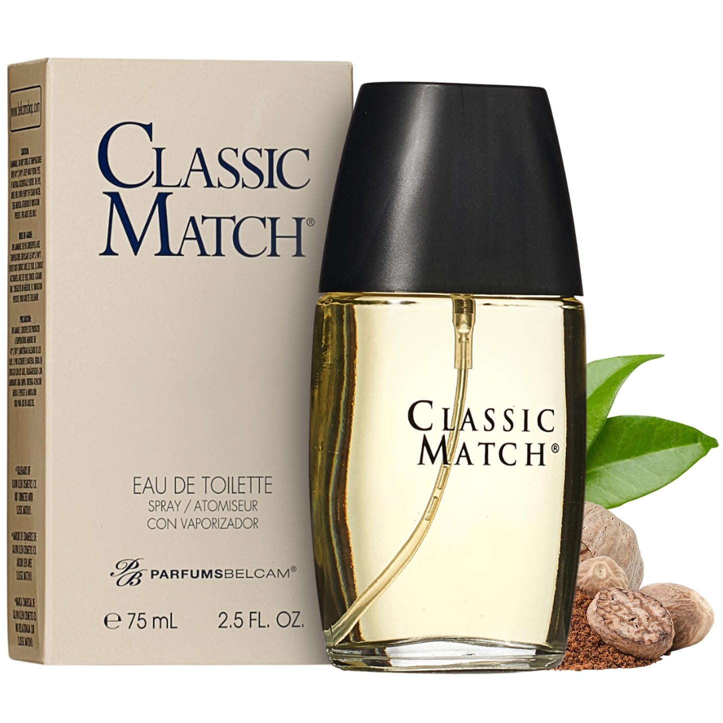 Parfums Belcam Classic Match for Men, Inspired by Designer Eau de Toilette Spray, 2.5 Fl Oz