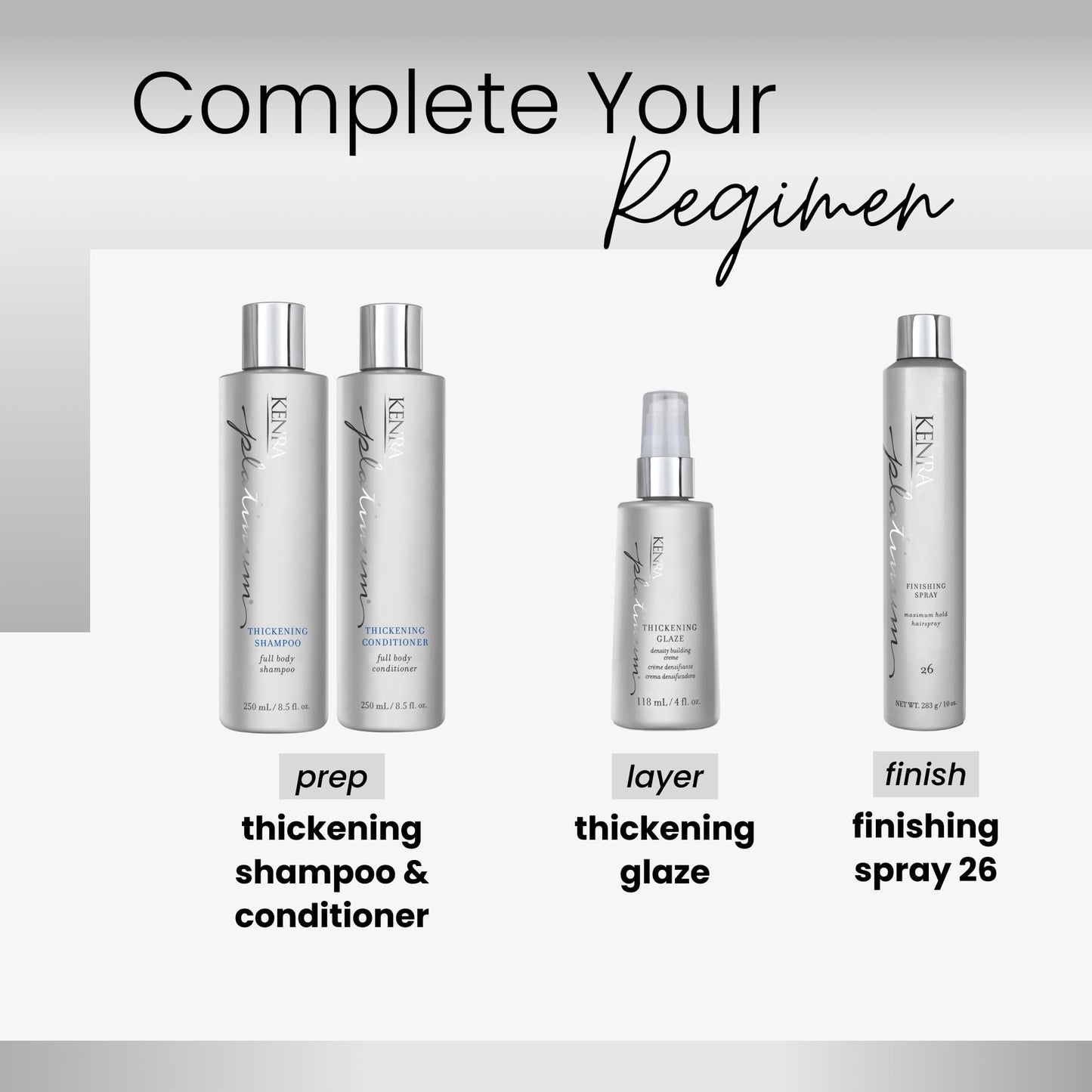 Kenra Professional Platinum Thickening Glaze | Volumizing Styler | Adds Fullness & Body | Lightweight Conditioning | Density Building For Thick
