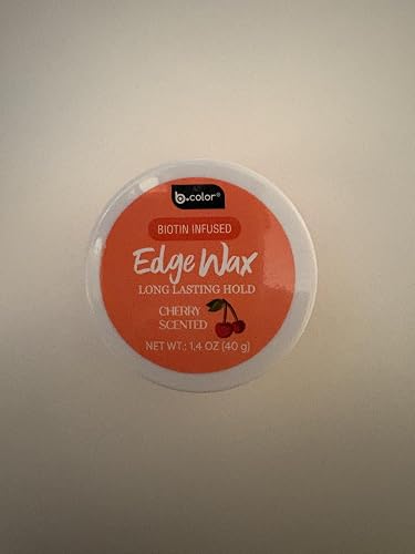 B.color Biotin Infused Edge Wax, Cherry Scented, Long Lasting Hold, Flake-Free Formula, 1.4 oz