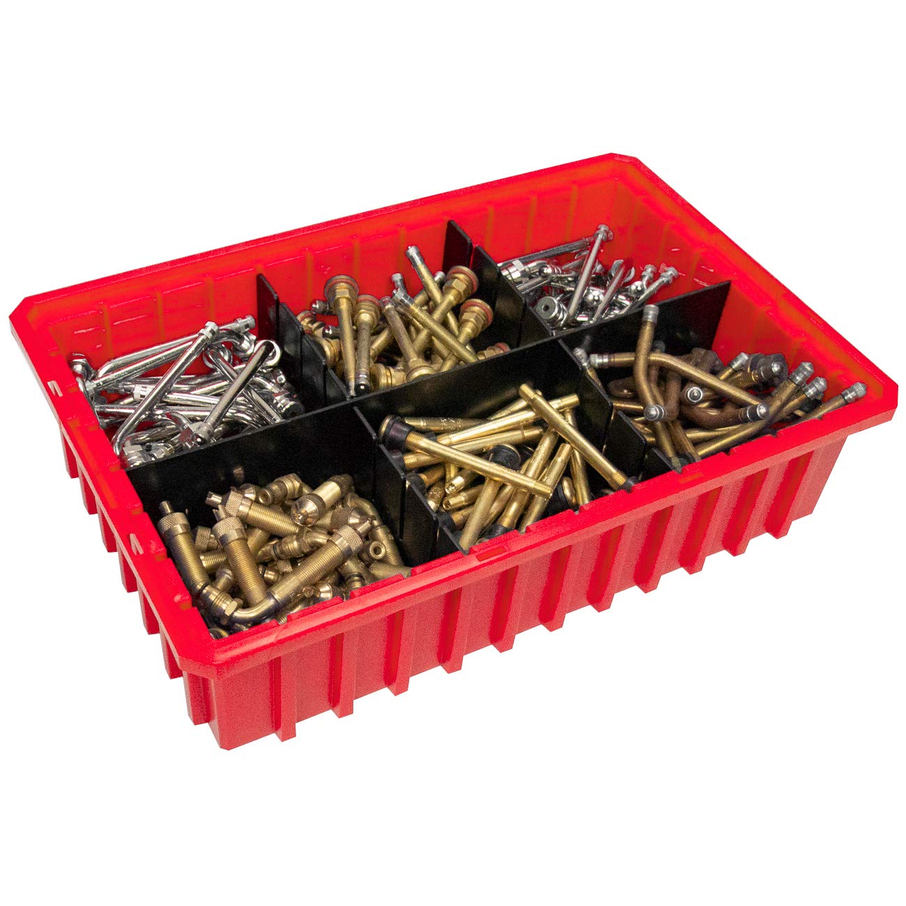 Akro-Mils 33164 Akro-Grid Plastic Slotted Dividable Modu Box Stackable Grid Storage Tote Container, (16-1/2-Inch L x 10-7/8-Inch W x 4-Inch H), (12…