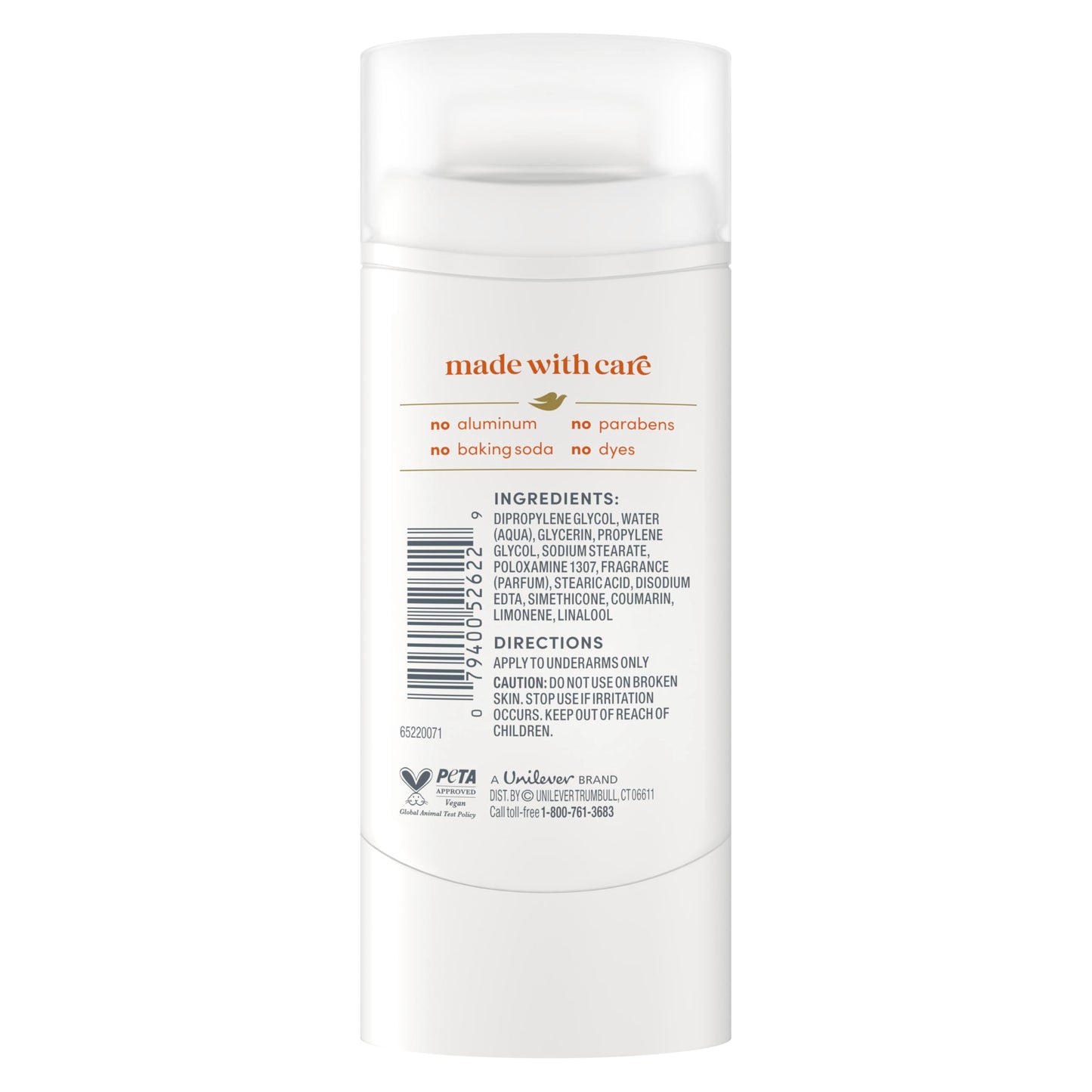Dove Deodorant Stick Sparkling Vanilla for 72 Hour Odor Protection Aluminum Free 2.4 oz Beauty and Personal Care Dove